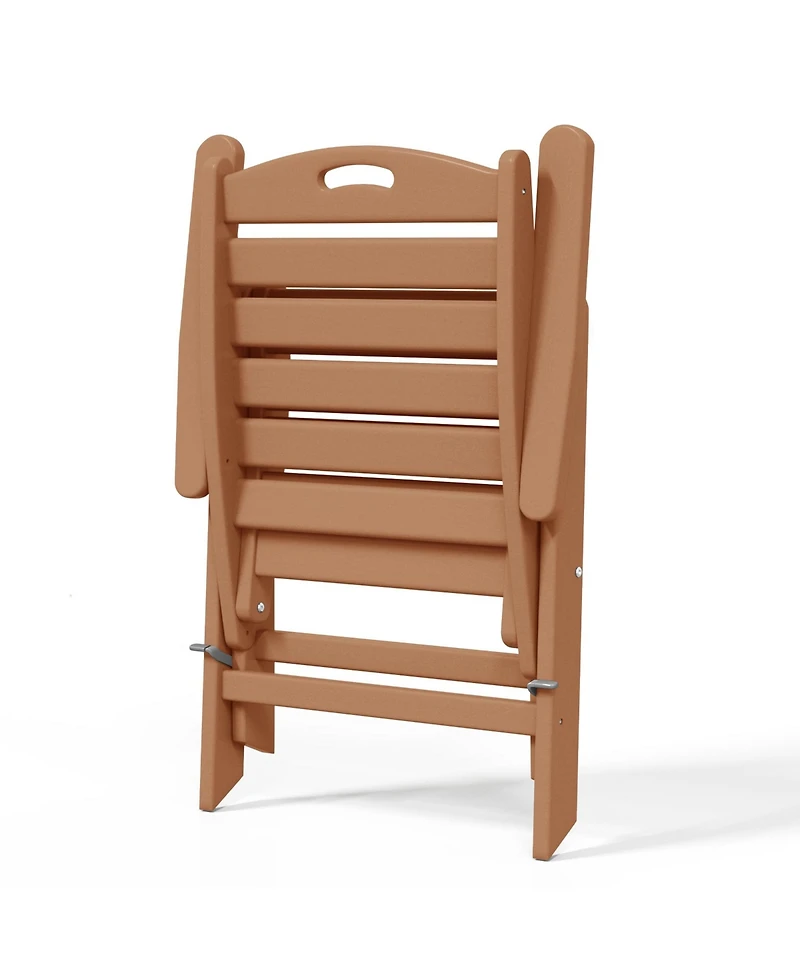 Hdpe Adjustable Highback Folding Patio Dining Chair