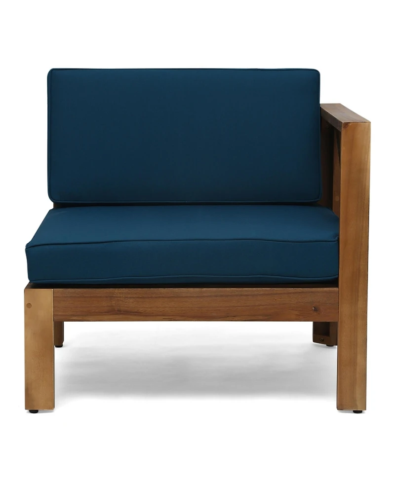 Streamdale Exotic Acacia Wood Sectional Sofa Set with Water-Resistant Cushions for Outdoor Comfort