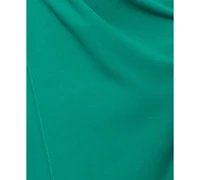 Betsy & Adam Petite One-Shoulder Ruched Gown