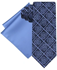 Steve Harvey Men's Paisley Square Tie & Pocket Set