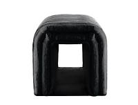 Streamdale Ottoman Storage Bench Pet Supplies Corduroy Bench Cat's nest to hide For the Living Room, Entryway and Bedroom,Black