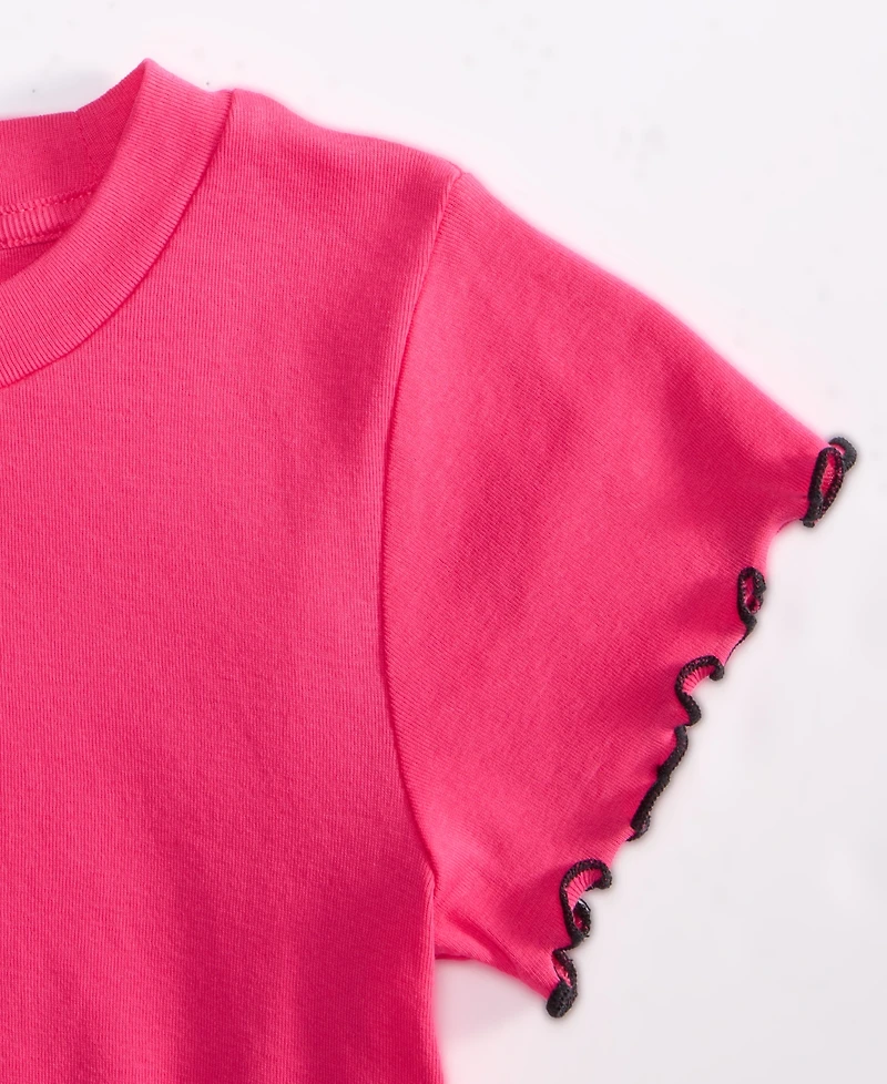 With Jules Big Girls Lettuce-Edge T-Shirt