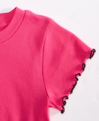 With Jules Big Girls Lettuce-Edge T-Shirt