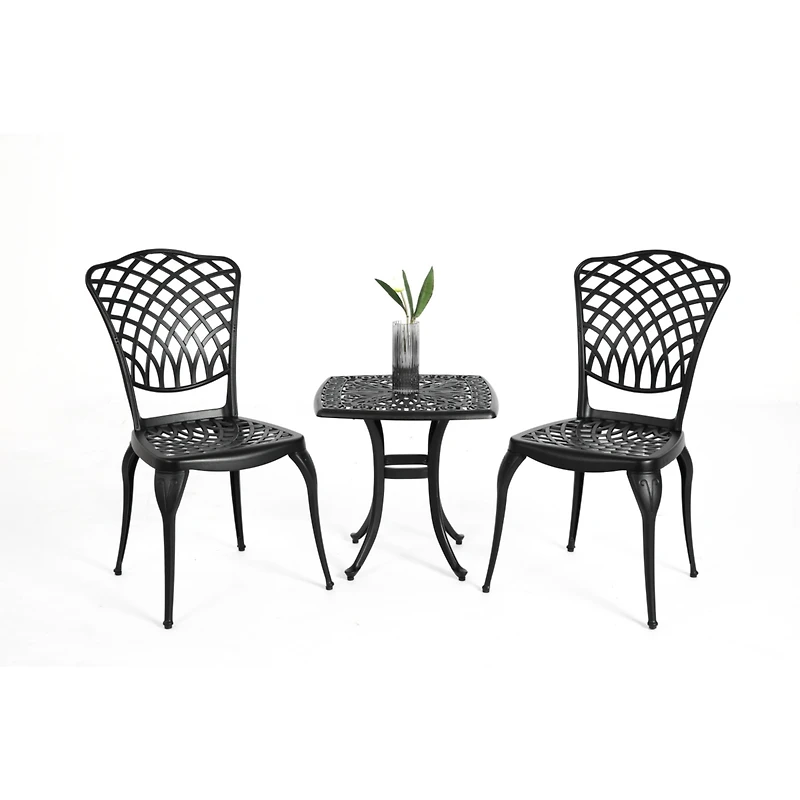 Streamdale 3-Piece Rustproof Cast Aluminum Bistro Set 2 Chairs + Table