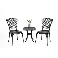 Streamdale 3-Piece Rustproof Cast Aluminum Bistro Set 2 Chairs + Table