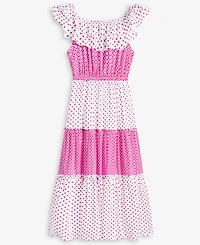 With Jules Big Girls Prairie Combo Print Maxi Dress