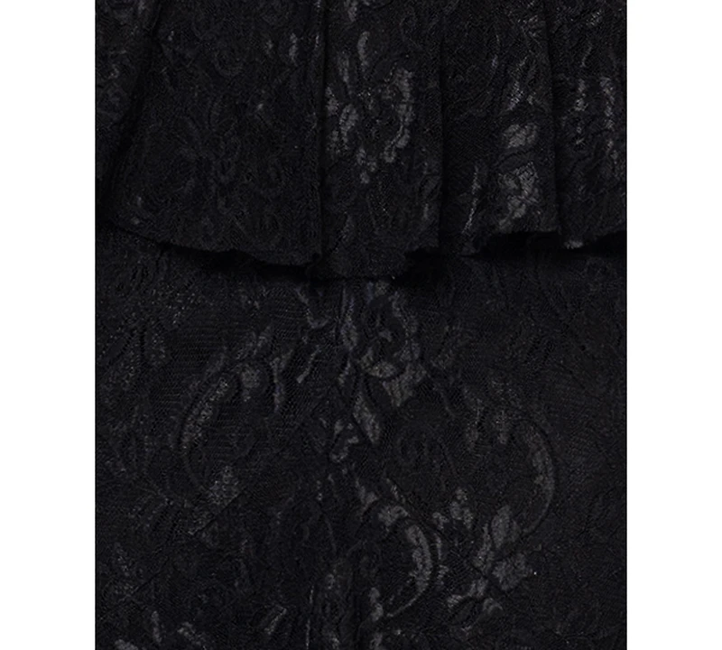 Betsy & Adam Women's Ruffle Tiered Lace Gown