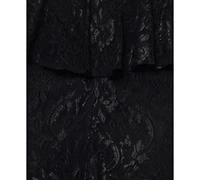 Betsy & Adam Women's Ruffle Tiered Lace Gown