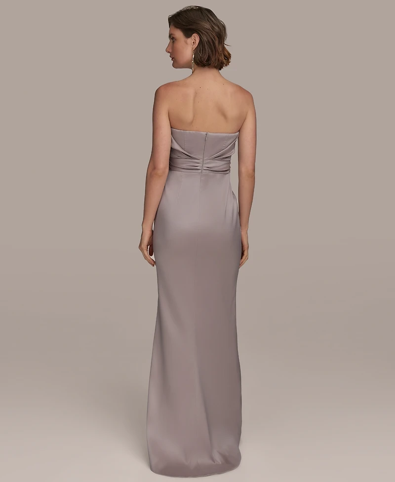 Donna Karan New York Women's Asymmetric Twist Strapless Gown