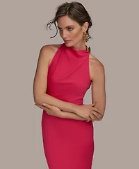 Donna Karan New York Women's Hardware Halter Neck Sleeveless Gown