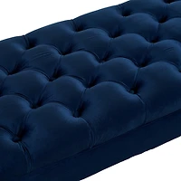 Streamdale Velvet Bed Bench with Tufted Buttons, Upholstered Window/Entryway Bench