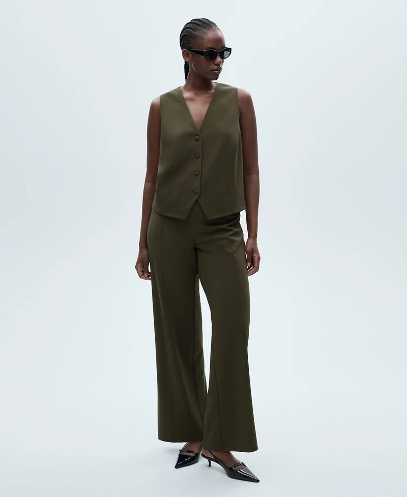 Mango Women's Buttoned Suit Waistcoat