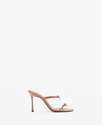 Mango Women's Bow Detail Strappy Heeled Sandals
