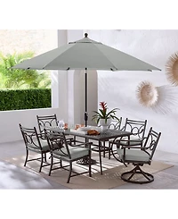 Wythburn Outdoor Dining 7pc Set (72"x 38" Table & 4 Scroll Chairs 2 Swivel Chairs), Created for Macy's