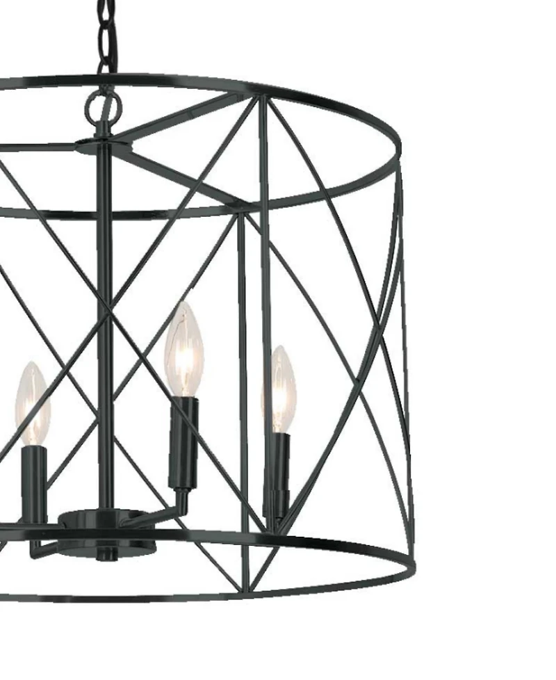 Dainolite 14" Metal Calah 4 Light Led Chandelier