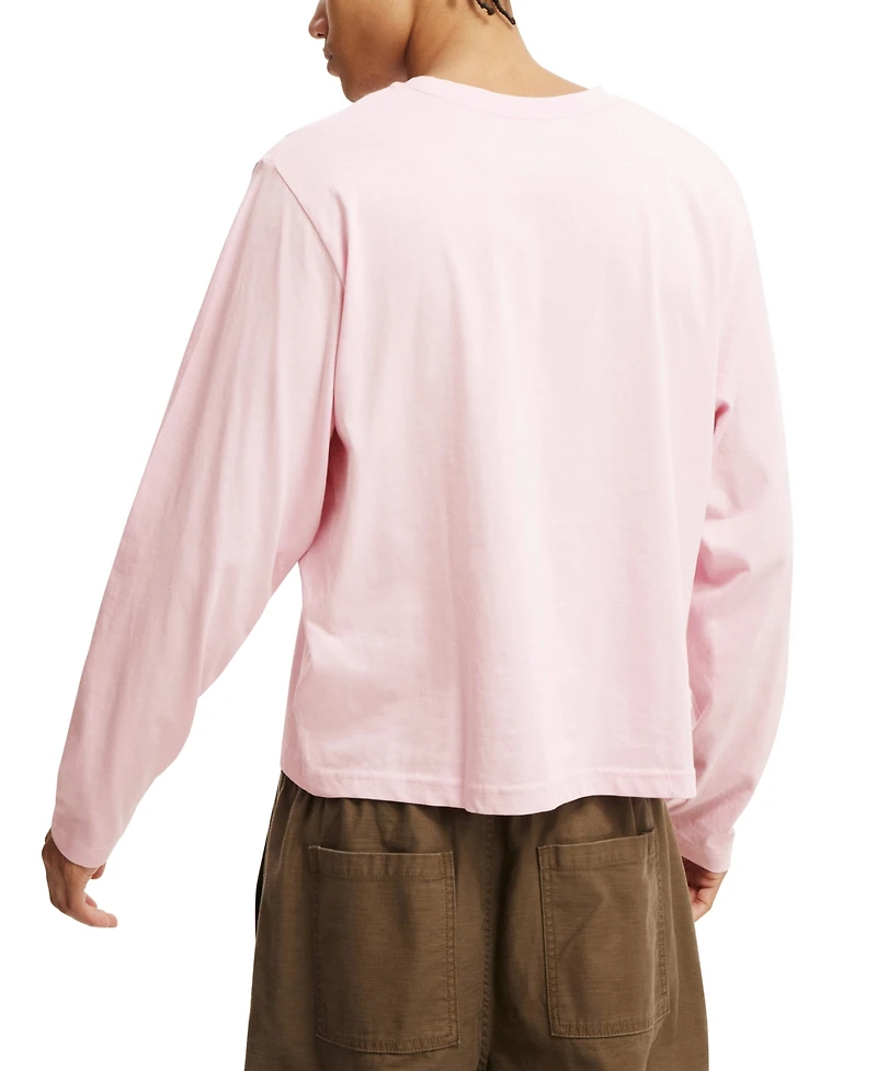 Cotton On Men's Cropped Fit Long Sleeve T-Shirt