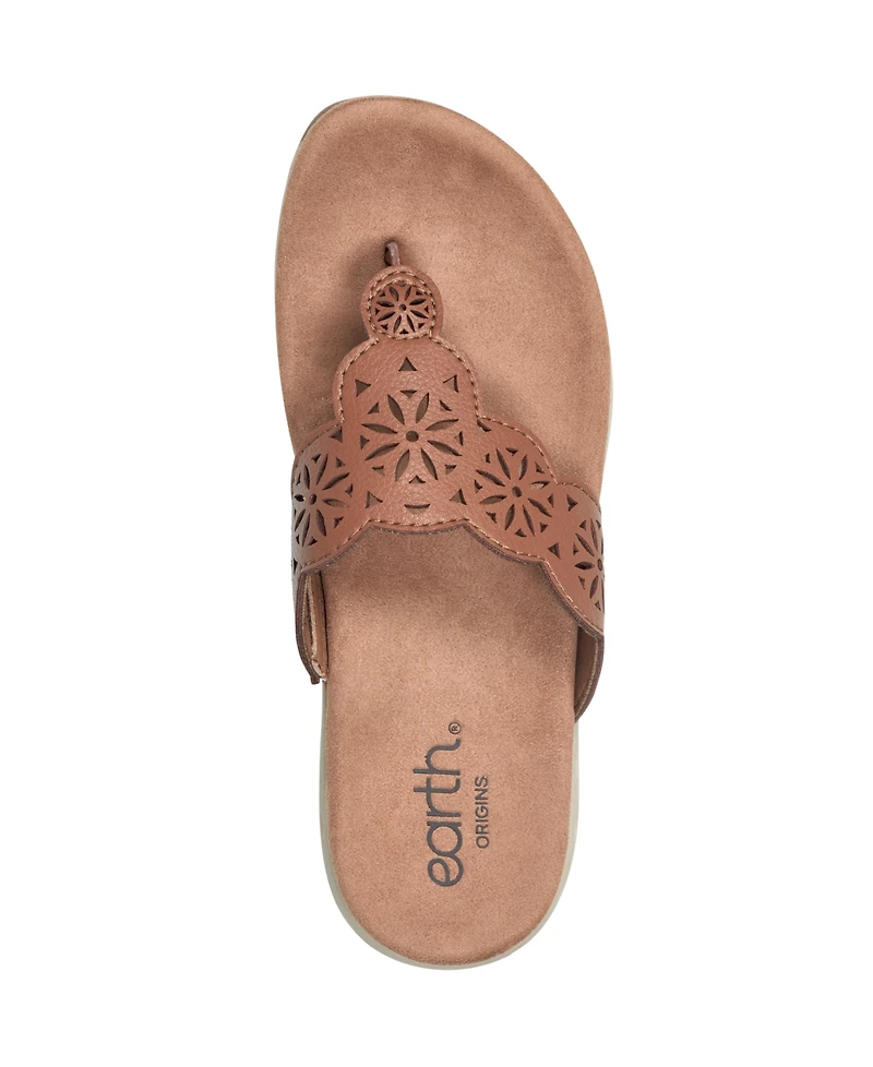 Earth Women's Sadie T-Strap Flat Sandals