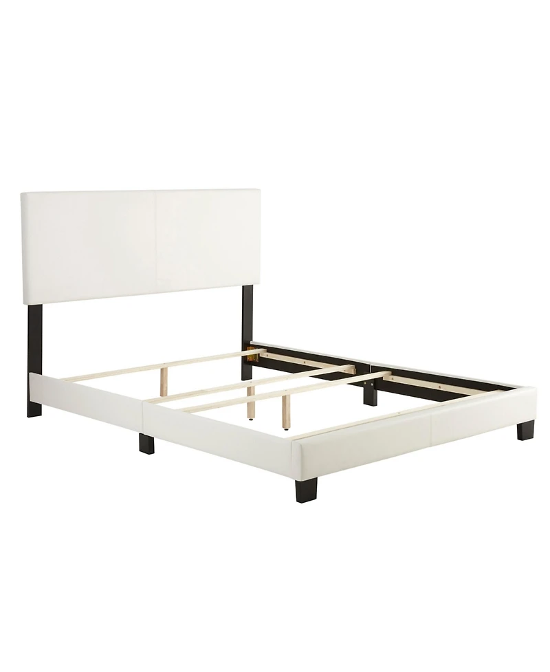 Florence Leatherette Upholstered Platform Bed Frame with Adjustable Headboard - Boyd Sleep