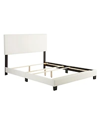 Florence Leatherette Upholstered Platform Bed Frame with Adjustable Headboard - Boyd Sleep
