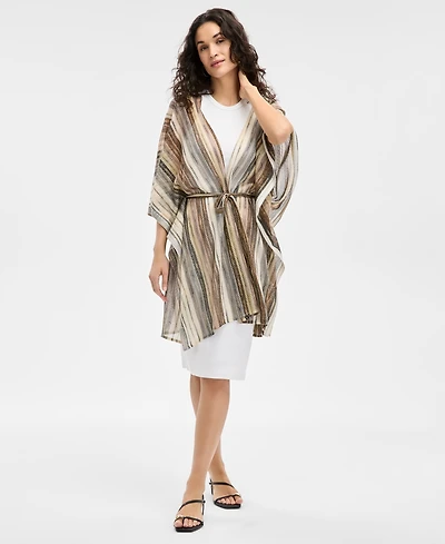 I.n.c. International Concepts Striped Zig Zag Cover-Up, Exclusively at Macy's