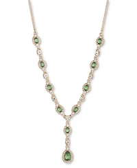 Givenchy Gold-Tone Pave & Stone Lariat Necklace, 16" + 3" extender