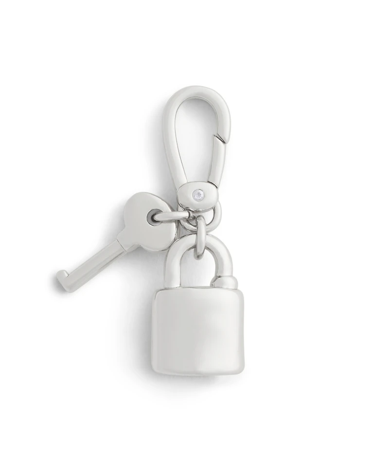 Coach Rhodium Collectible Signature Lock and Key Charms