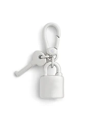 Coach Rhodium Collectible Signature Lock and Key Charms
