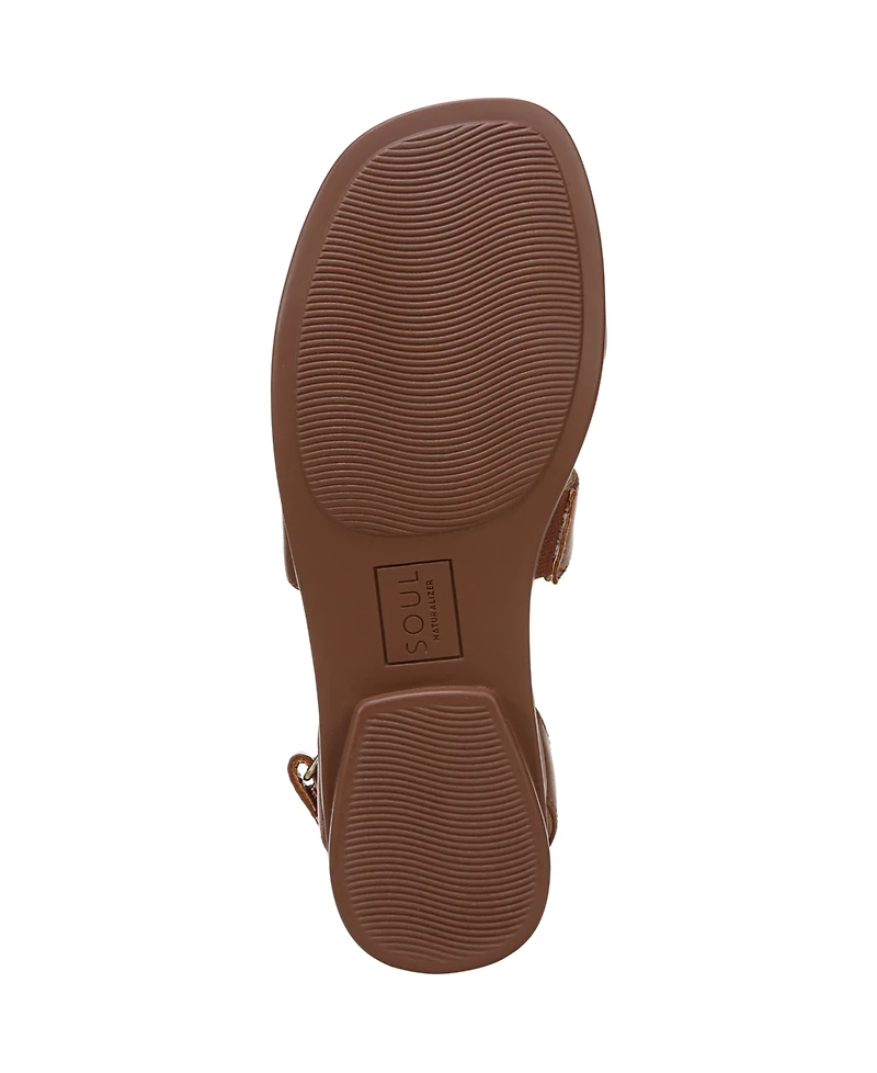 Soul Naturalizer Women's Fiesta Ankle Strap Footbed Flat Sandals