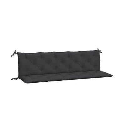 Garden Bench Cushions 2 pcs Black 70.9"x19.7"x2.8" Oxford Fabric
