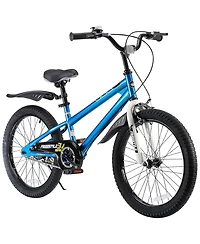 RoyalBaby Freestyle 20" Kids Bike with Kickstand and Water Bottle, Blue