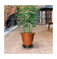 Plant Trolley with Wheels Diameter 11.8" Black 374.8 lb