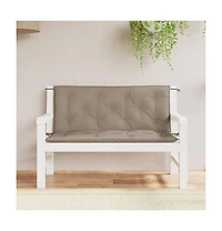 Garden Bench Cushions 2 pcs Taupe 47.2"x19.7"x2.8" Oxford Fabric