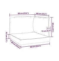 Pallet Cushions 3 pcs Melange Anthracite Fabric