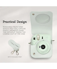 Fujifilm Fujifilm Instax Mini 12 Instant Film Camera, Mint Green Bundle with Instax Mini Custom Case, Accessory Kit and Daylight Film, 4x Twin Pack (8