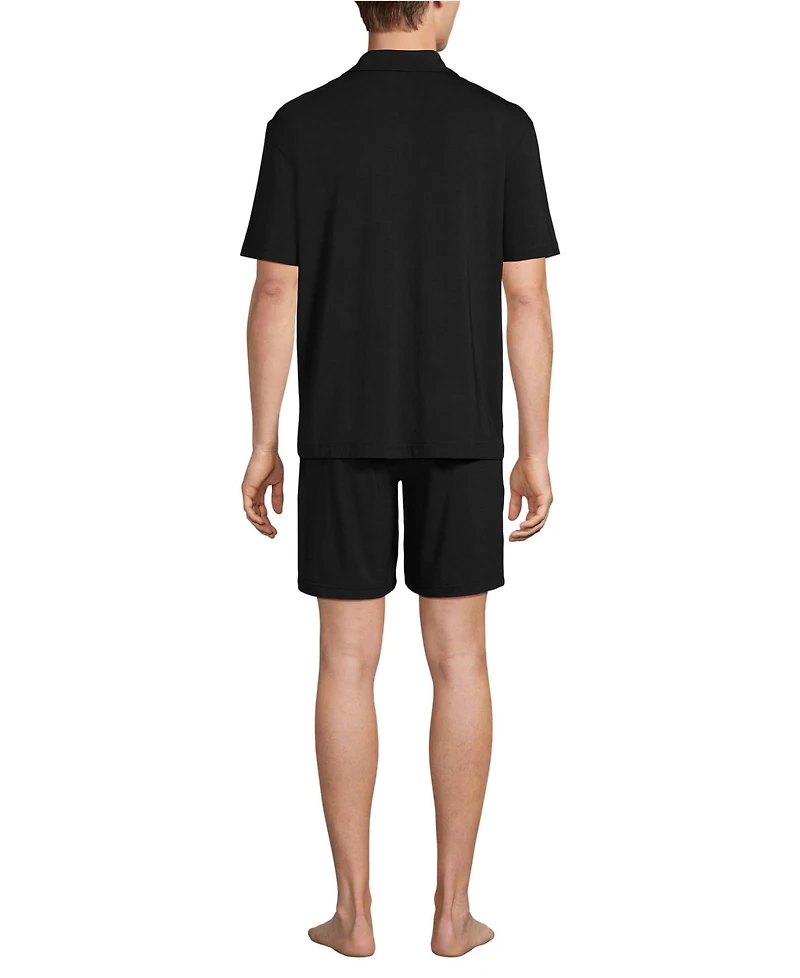 Lands' End Men's Short Sleeve Cooling Knit Pajama Set