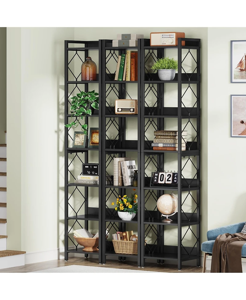 Tribesigns 78.7 Inch Extra Tall Narrow Bookshelf, 9 Tier Bookcase for Small Spaces, Freestanding Display Shelves, Multifunctional Corner Storage Organ