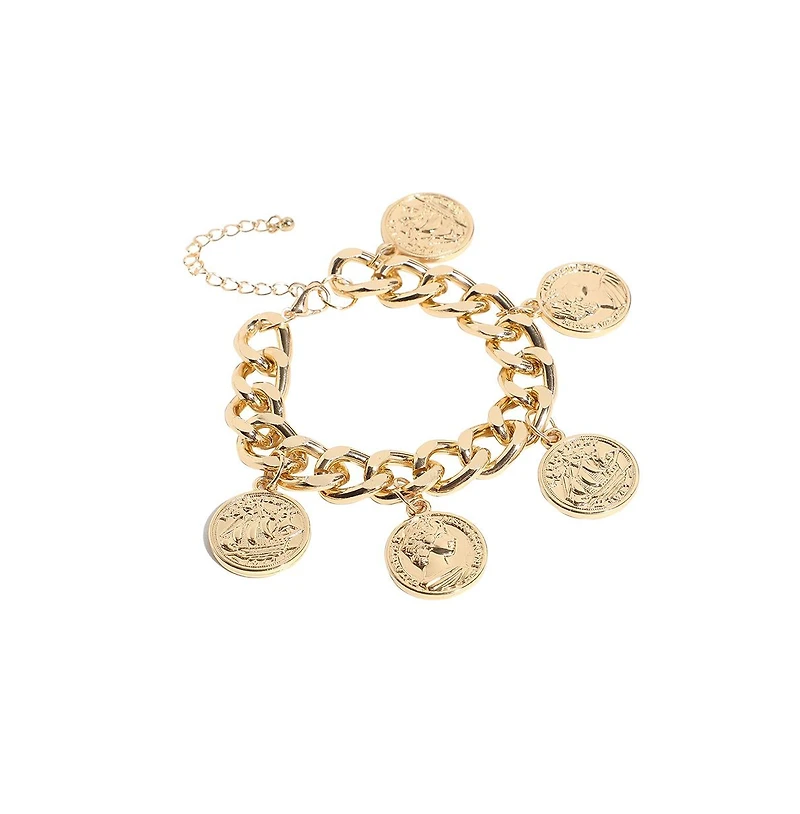 Coin Charm Bracelet