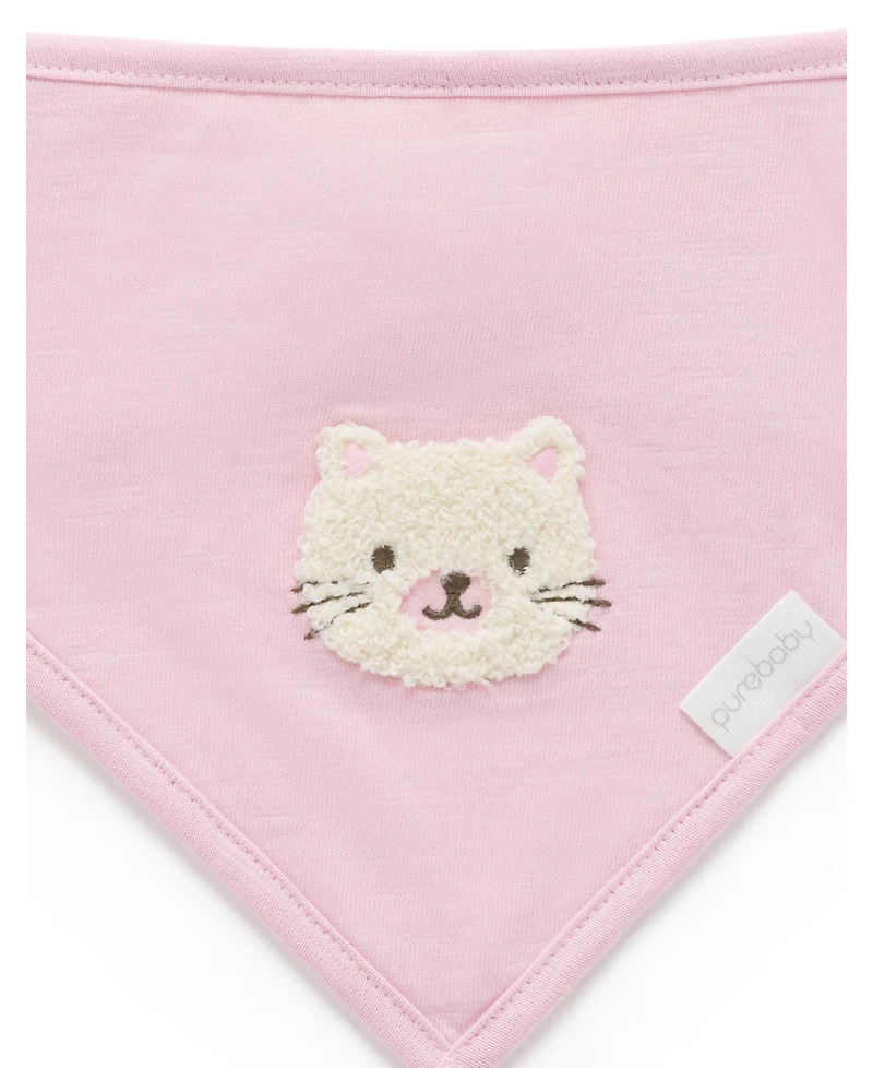 Purebaby Baby Girls Bodysuit, Leggings and Bib 3 Piece Gift Set