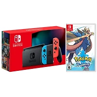 Nintendo Switch 32GB Neon with Pokemon Sword Bundle