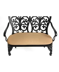 Streamdale Cast aluminium bench with cushion