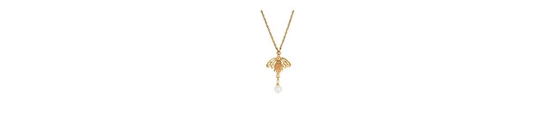 2028 Crystal Ab Bee Pendant Necklace