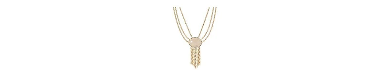2028 Oval Riverstone Drape Necklace