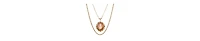 2028 Resin Cameo Double Chain Necklace