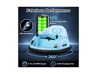 12V 360° Ride on Bumper Car for Toddlers with Remote Control