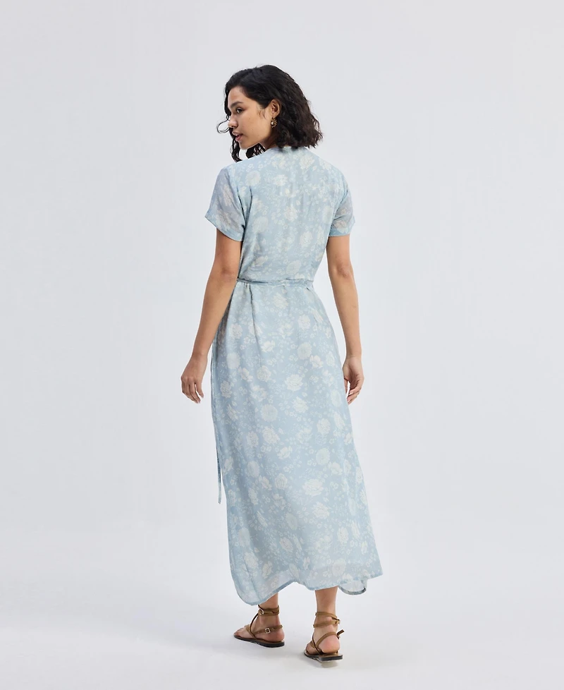 Reistor Women's Maxi Wrap Dress Florals