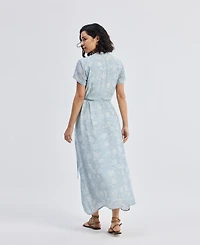 Reistor Women's Maxi Wrap Dress Florals