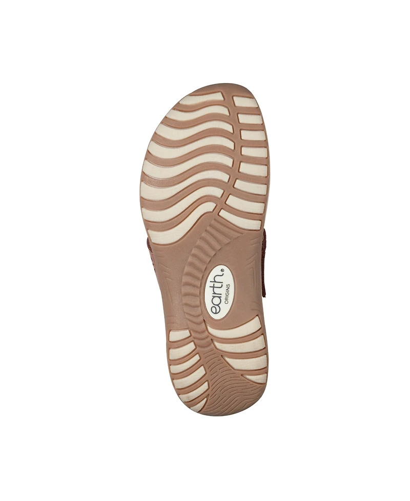 Earth Women's Sadie T-Strap Flat Sandals