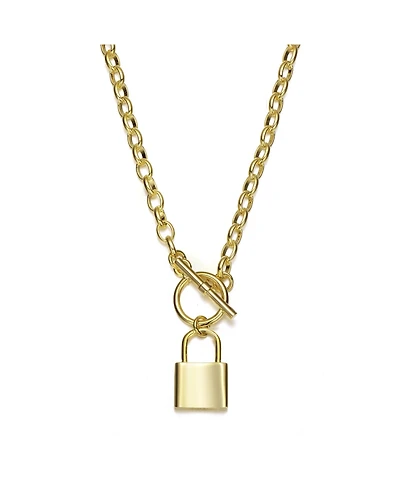 14K Gold Plated Locket Charm Necklace