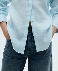 Mango Women's Regular-Fit Linen Shirt