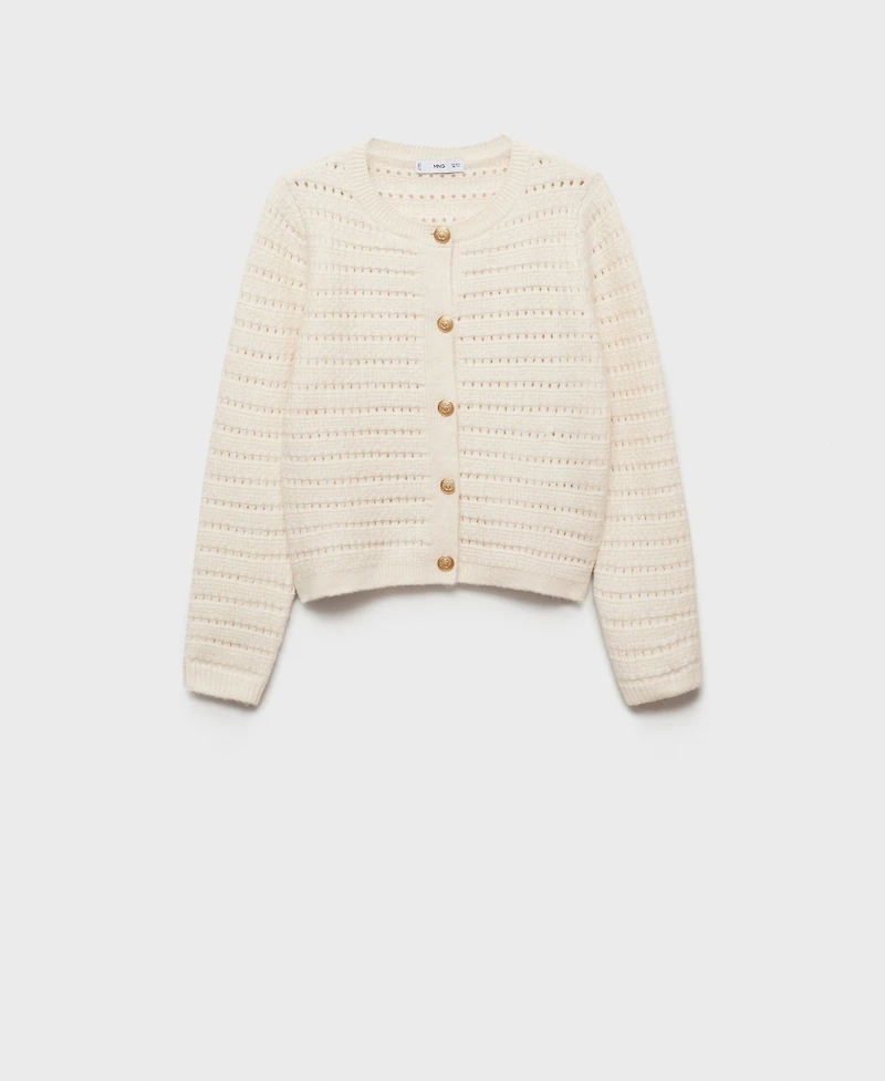 Mango Women's Openwork Details Knitted Sweater